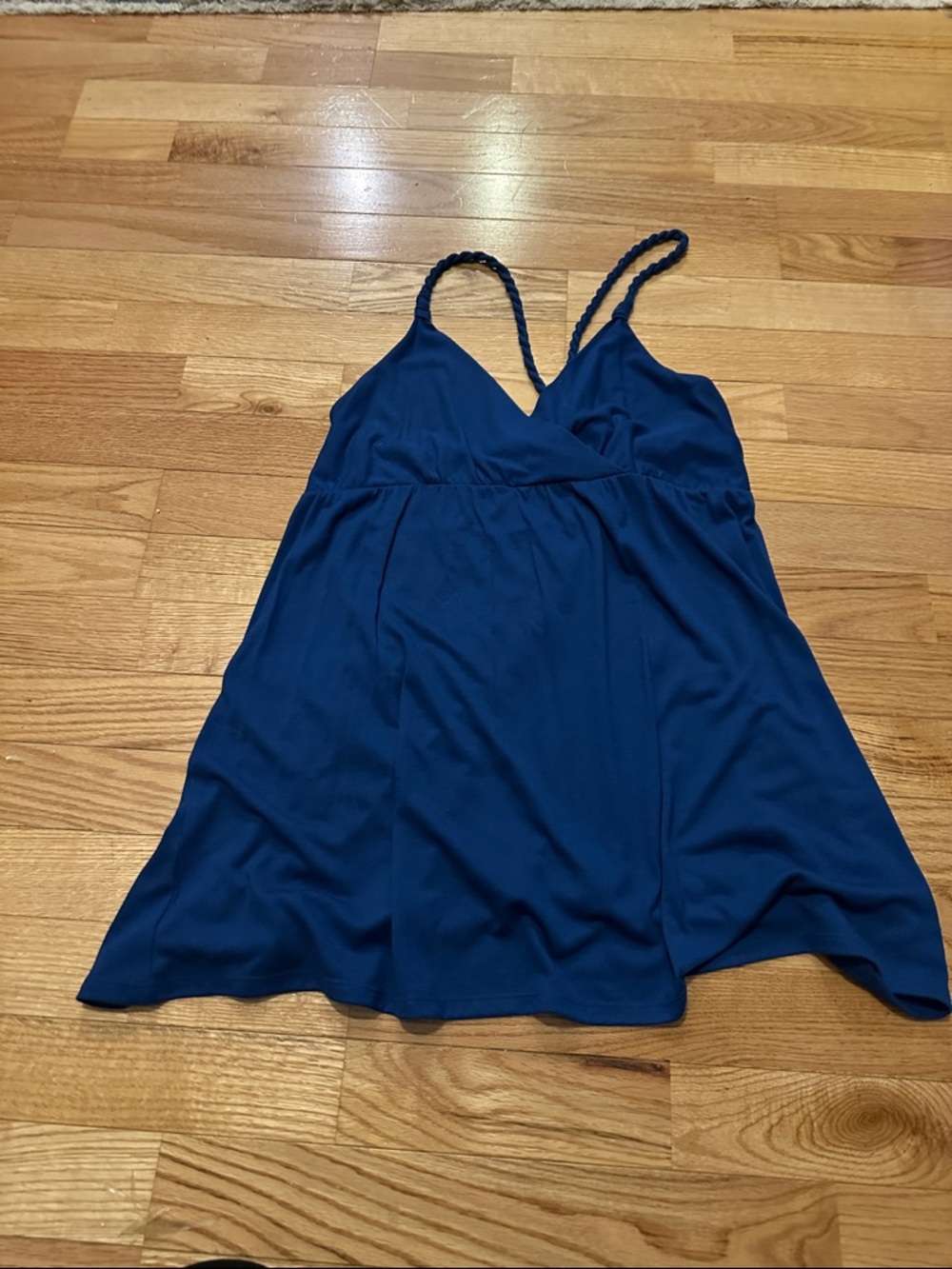 Mudd Royal Blue Braided-Strap Swing Tank